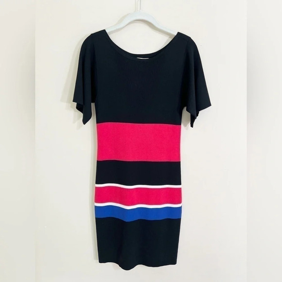 BANANA REPUBLIC Women's Black and Multicolored Colorblock Sweater Dress Size S - Picture 1 of 10